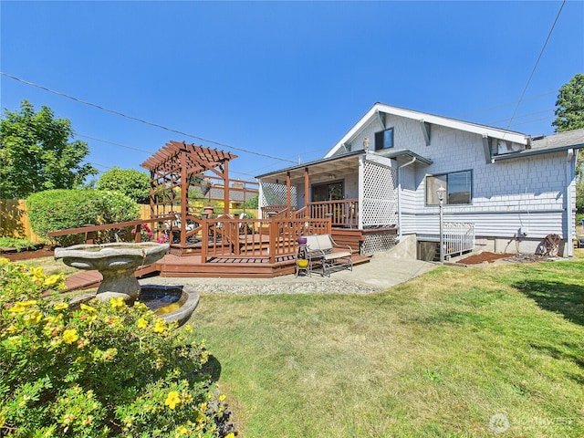 1006 E Harrison St, Tacoma, WA 98404 - view of yard featuring a wooden deck