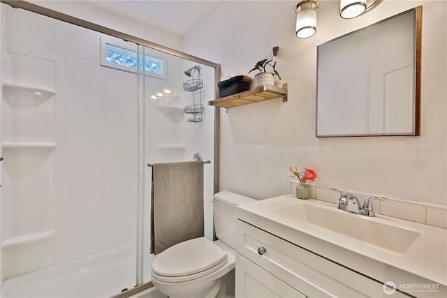 4907 Pinewood Cir, Langley, WA 98260 - full bath with a shower stall and vanity