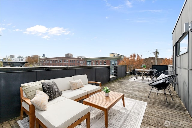 410A 10th Ave E, Seattle, WA 98102 - wooden deck with an outdoor living space and outdoor dining area