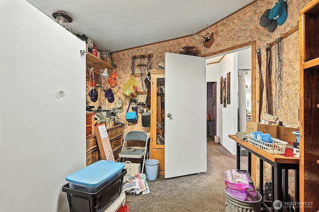 55 Mott Rd, Lyle, WA 98635 - carpeted bedroom with wallpapered walls