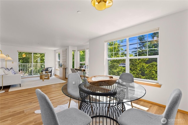 2820 E Madison St Unit 204, Seattle, WA 98112 - dining space with light wood finished floors and baseboards