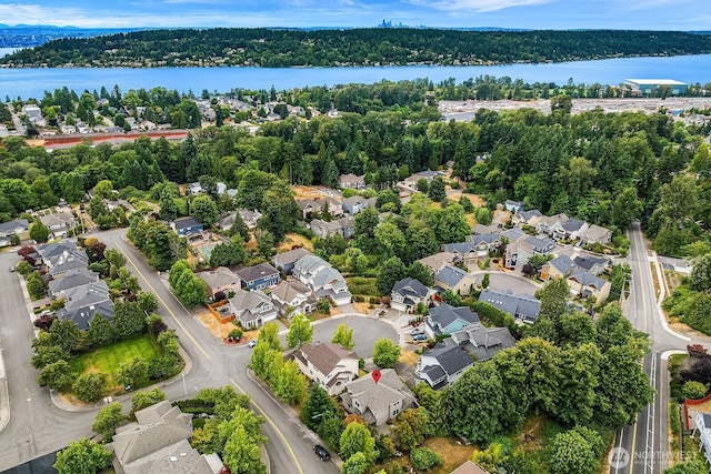 3606 Monterey Ct NE, Renton, WA 98056 - aerial view of residential area featuring a nearby body of water