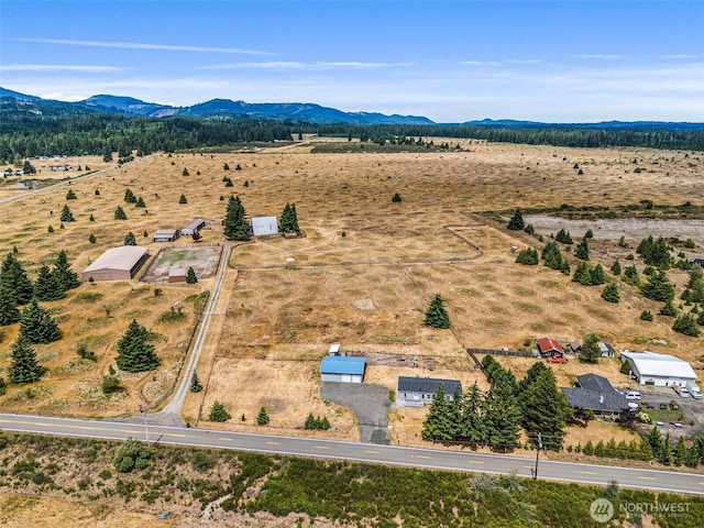 8222 Bordeaux Rd SW, Olympia, WA 98512 - aerial view of sparsely populated area with a mountainous background