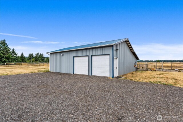 8222 Bordeaux Rd SW, Olympia, WA 98512 - detached garage featuring a rural view
