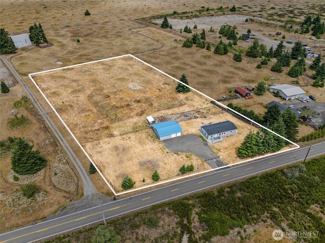 8222 Bordeaux Rd SW, Olympia, WA 98512 - overview of rural landscape with property parcel outlined