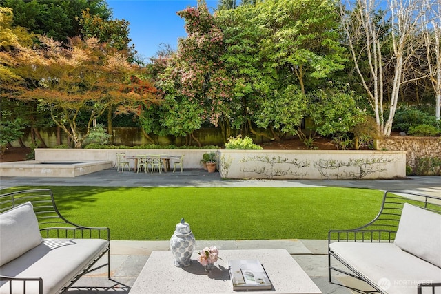 2001 Broadmoor Dr E, Seattle, WA 98112 - view of yard with a patio and an outdoor living space