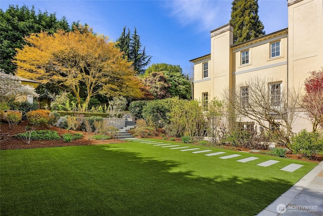 2001 Broadmoor Dr E, Seattle, WA 98112 - view of green lawn with stairs