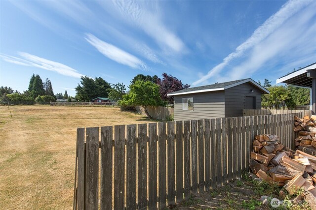 110 Victoria View St, Sequim, WA 98382 - view of yard featuring an outdoor structure