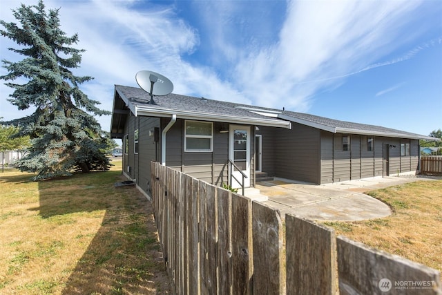 110 Victoria View St, Sequim, WA 98382 - view of front of property with entry steps and a patio area