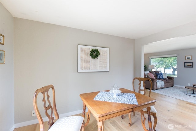 110 Victoria View St, Sequim, WA 98382 - dining room with light wood-style flooring and baseboards