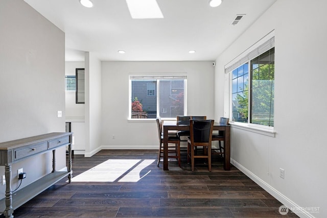 1326 SW 340th St, Federal Way, WA 98023 - dining space featuring wood finished floors, recessed lighting, and a skylight