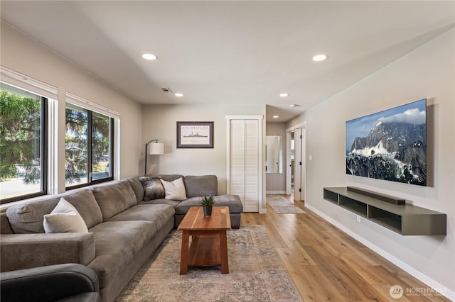 4502 223rd St SW, Mountlake Terrace, WA 98043 - living room with light wood-style flooring and recessed lighting