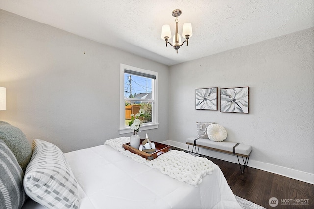 213 S 58th St, Tacoma, WA 98408 - bedroom with a chandelier and wood finished floors