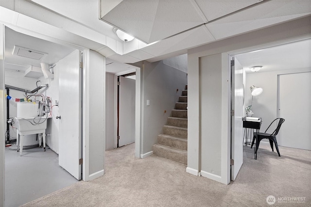 213 S 58th St, Tacoma, WA 98408 - finished basement featuring carpet floors and stairs