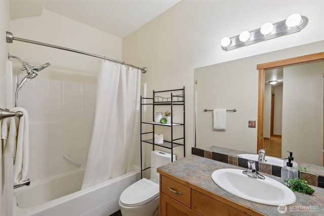 49 Cascade Ln, Bellingham, WA 98229 - full bath featuring vanity and shower / bath combo with shower curtain