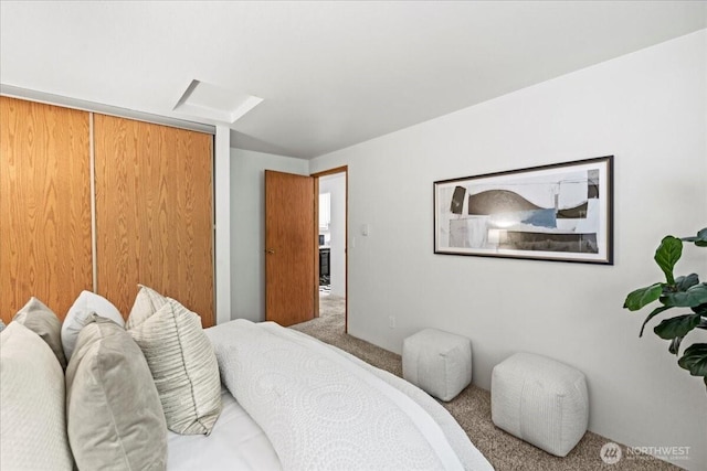 700 N 160th St Unit A316, Shoreline, WA 98133 - bedroom with carpet flooring, a closet, and attic access