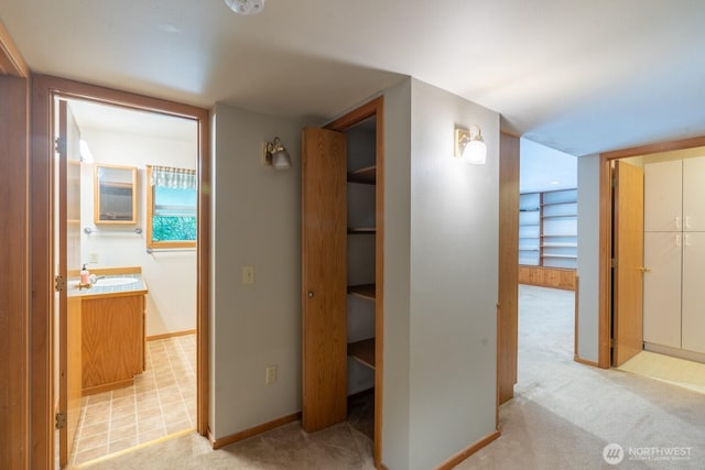 4123 150th Ave SE, Bellevue, WA 98006 - hall with a sink and light colored carpet