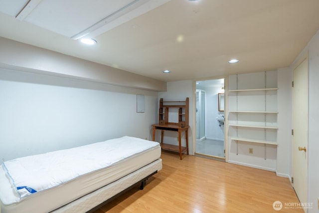 4123 150th Ave SE, Bellevue, WA 98006 - bedroom with light wood-style floors and recessed lighting