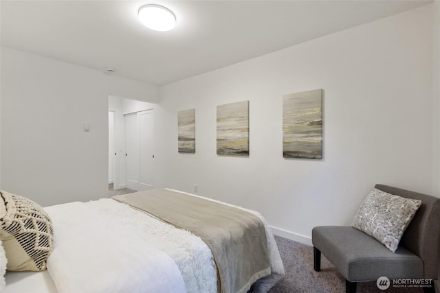 10305 NE 16th St Unit I6, Bellevue, WA 98004 - carpeted bedroom with baseboards and a closet