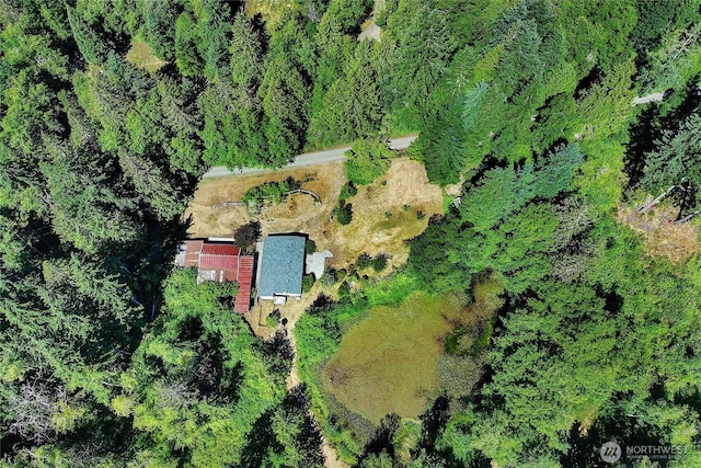 151 Dietz Dr, Quilcene, WA 98376 - aerial overview of property's location featuring a forest