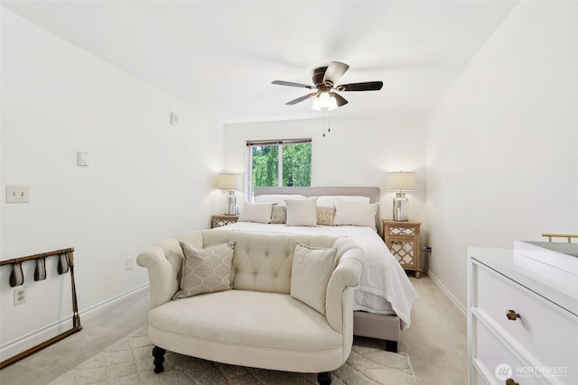 4181 W Lake Sammamish Pkwy SE Unit B301, Bellevue, WA 98008 - bedroom featuring light colored carpet and a ceiling fan