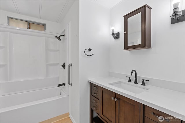 1402 22nd St NE Unit 39, Auburn, WA 98002 - bathroom with vanity and bathtub / shower combination