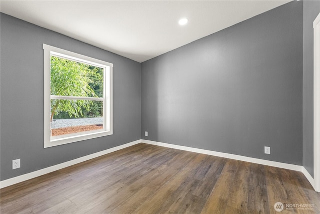 7113 E Dakota St, Port Orchard, WA 98366 - spare room featuring dark wood-style floors and recessed lighting