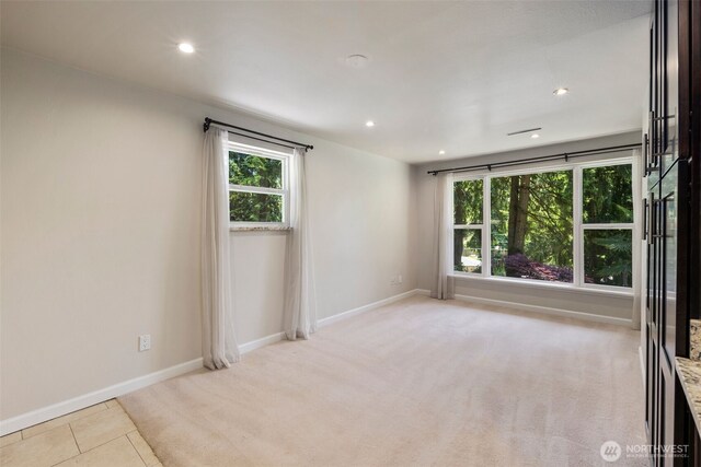 4006 147th Pl, Bellevue, WA 98006 - unfurnished room with light colored carpet and recessed lighting