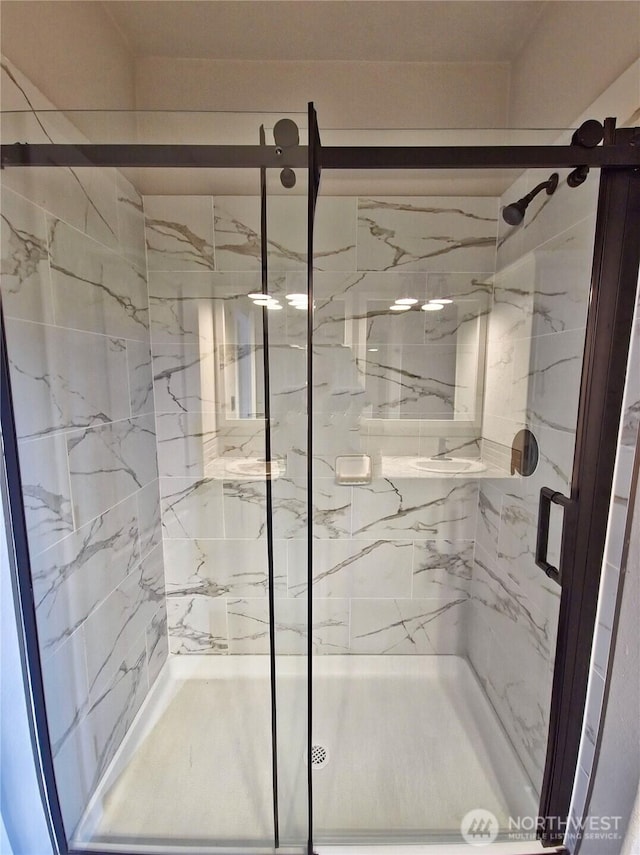 1303 30th Unit 20, Seaview, WA 98644 - bathroom featuring a marble finish shower