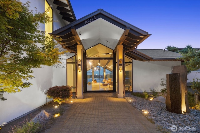 4014 E Mercer Way, Mercer Island, WA 98040 - view of exterior entry featuring stucco siding