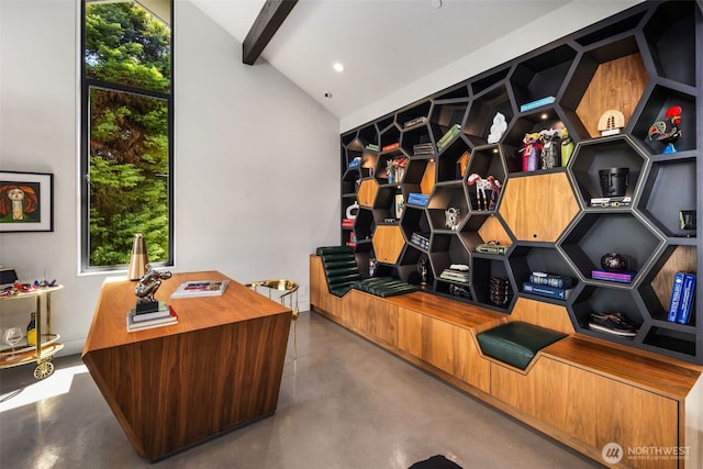 4014 E Mercer Way, Mercer Island, WA 98040 - office with finished concrete floors and plenty of natural light