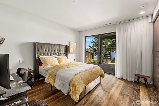 4014 E Mercer Way, Mercer Island, WA 98040 - bedroom featuring access to exterior and wood finished floors