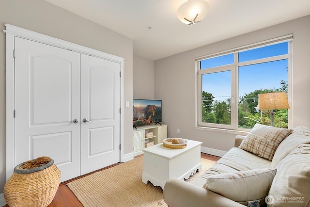 2551 Thorndyke Ave W Unit 302, Seattle, WA 98199 - living room with light wood-style flooring and baseboards