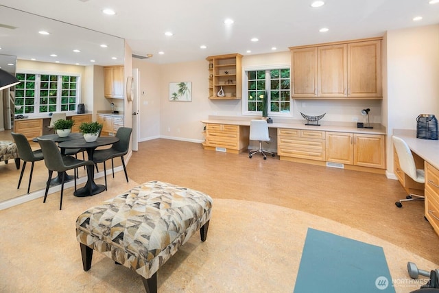13695 NE 32nd Pl, Bellevue, WA 98005 - office area featuring built in study area and recessed lighting