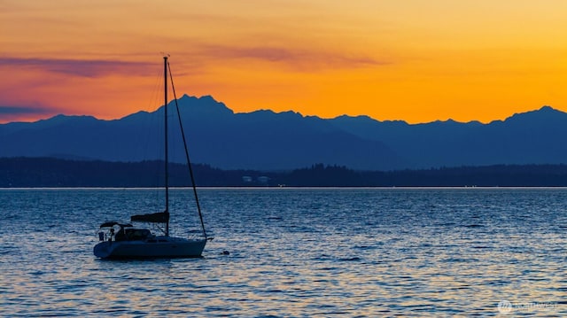 7117 Beach Dr SW, Seattle, WA 98136 - water view featuring a mountainous background