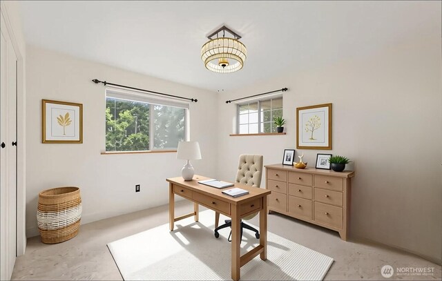 14013 116th Ave E, Puyallup, WA 98374 - home office featuring healthy amount of natural light and concrete flooring