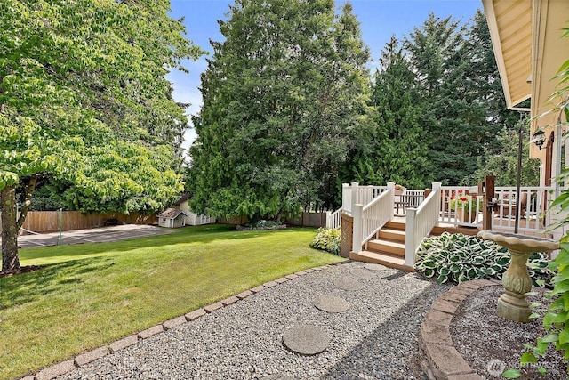 14013 116th Ave E, Puyallup, WA 98374 - view of yard with a deck