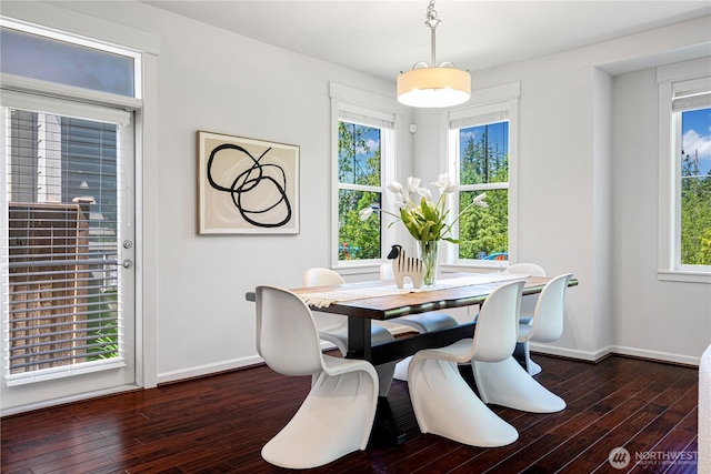 4529 185th Pl SE, Bothell, WA 98012 - dining space with baseboards and dark wood-style flooring