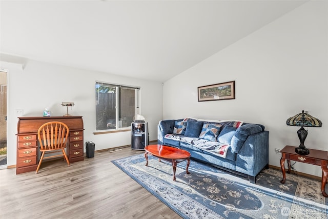 1346 Chatham Dr SE, Olympia, WA 98513 - living area featuring wood finished floors and lofted ceiling