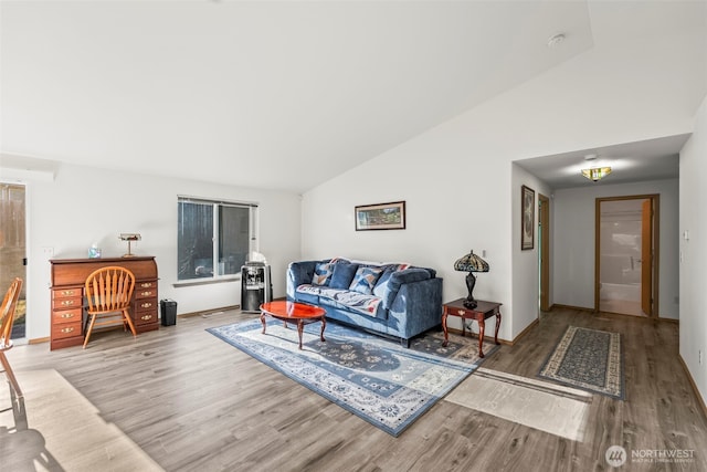 1346 Chatham Dr SE, Olympia, WA 98513 - living area with lofted ceiling and wood finished floors