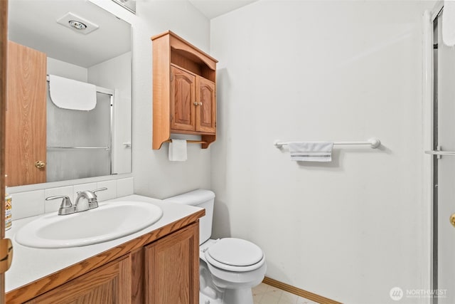 1346 Chatham Dr SE, Olympia, WA 98513 - full bath featuring vanity and a shower with door
