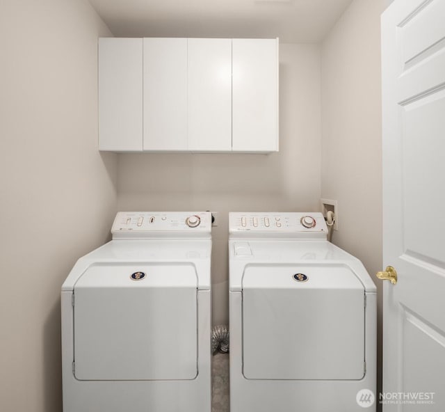 17515 110th Ln SE Unit 27, Renton, WA 98055 - washroom with cabinet space and washer and clothes dryer