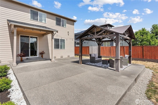 22817 80th Avenue Ct E, Graham, WA 98338 - view of patio featuring a gazebo and an outdoor hangout area