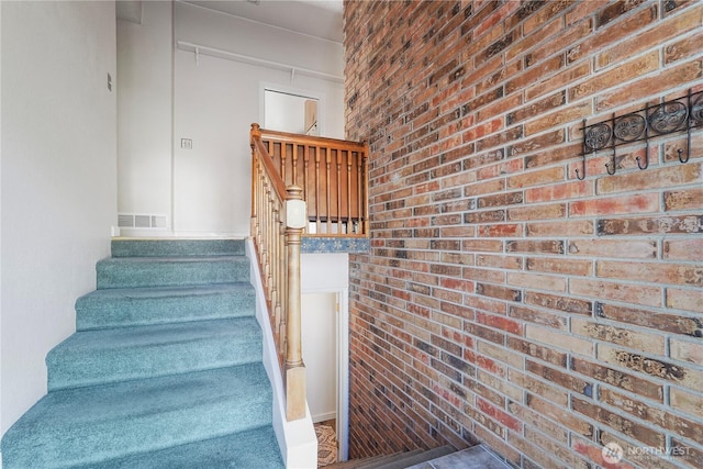 2120 Seaview St W, University Place, WA 98466 - staircase with brick wall