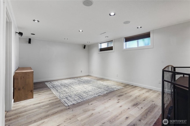 2120 Seaview St W, University Place, WA 98466 - basement with light wood finished floors and recessed lighting