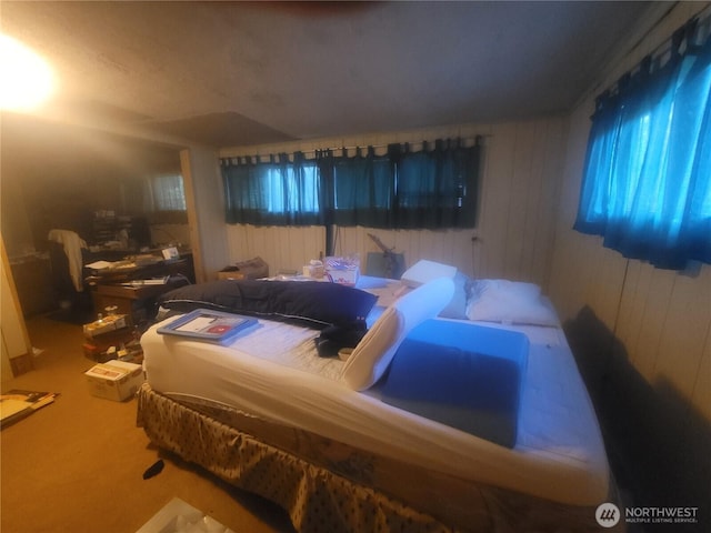 35806 1st Ave S, Federal Way, WA 98003 - bedroom featuring wood walls and carpet