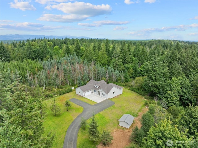 250 W Wynwood Dr, Shelton, WA 98584 - aerial view of property and surrounding area featuring a forest