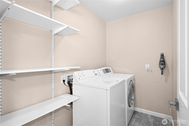 15150 140th Way SE Unit K103, Renton, WA 98058 - laundry area featuring washer and dryer and tile patterned flooring
