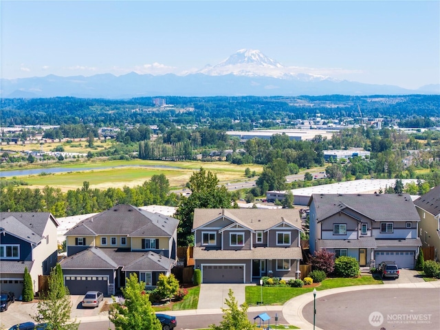 6639 S 298th Pl, Auburn, WA 98001 - aerial view of residential area featuring mountains and a golf course