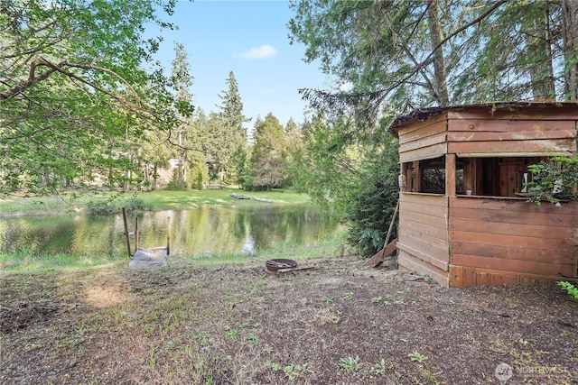 261 E Emerald Lake Dr W, Grapeview, WA 98546 - view of yard with a water view